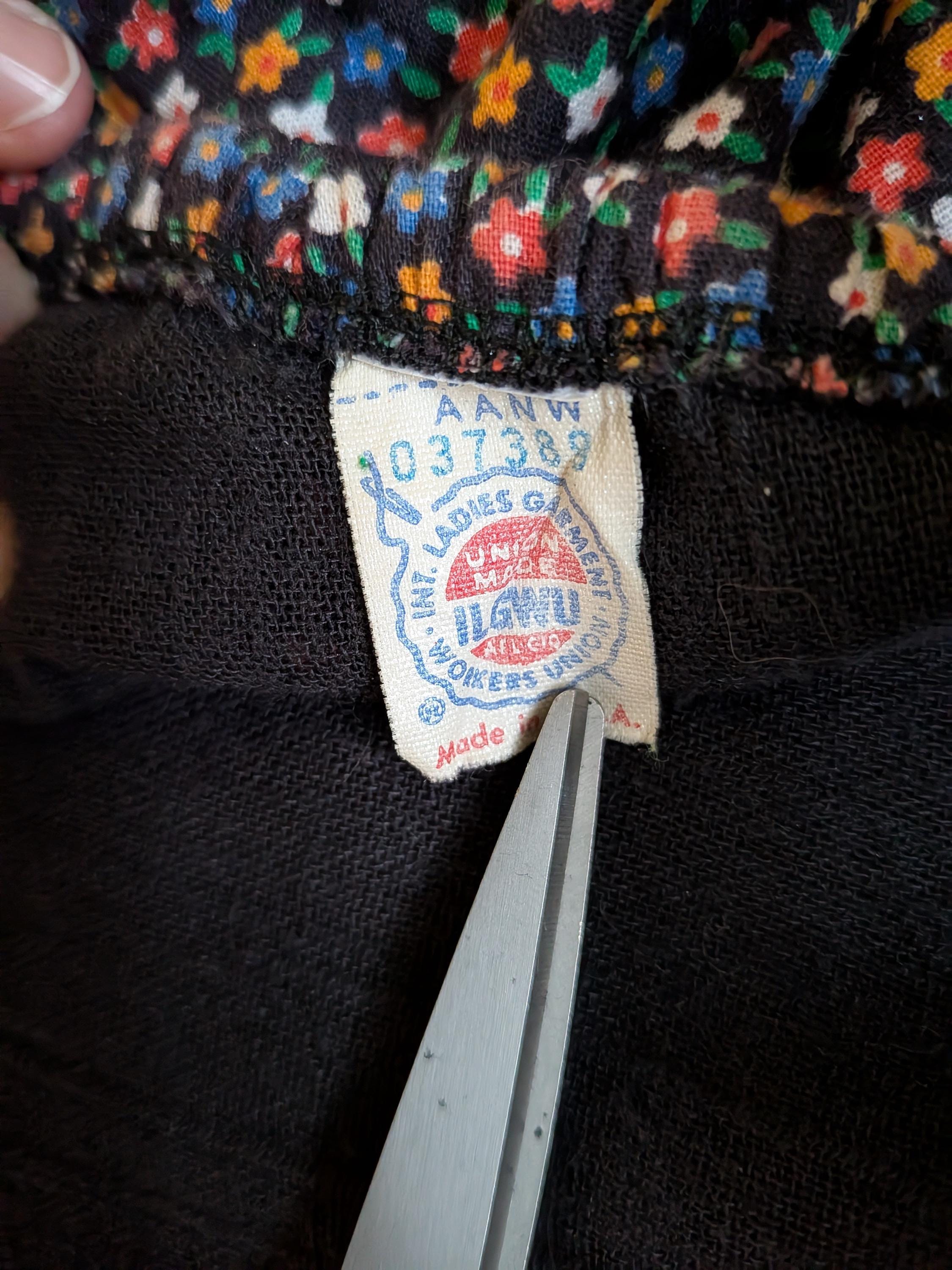 Vintage 1970s Black Floral Maxi Dress