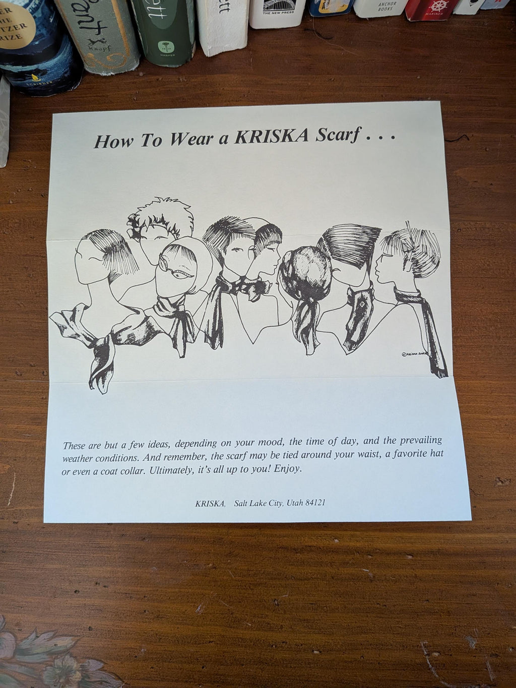 Vintage 1970s Painted Silk Scarf Kriska