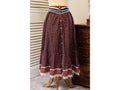 Vintage 1970s Jessica McClintock Gunnies Midi Skirt Burgundy Red