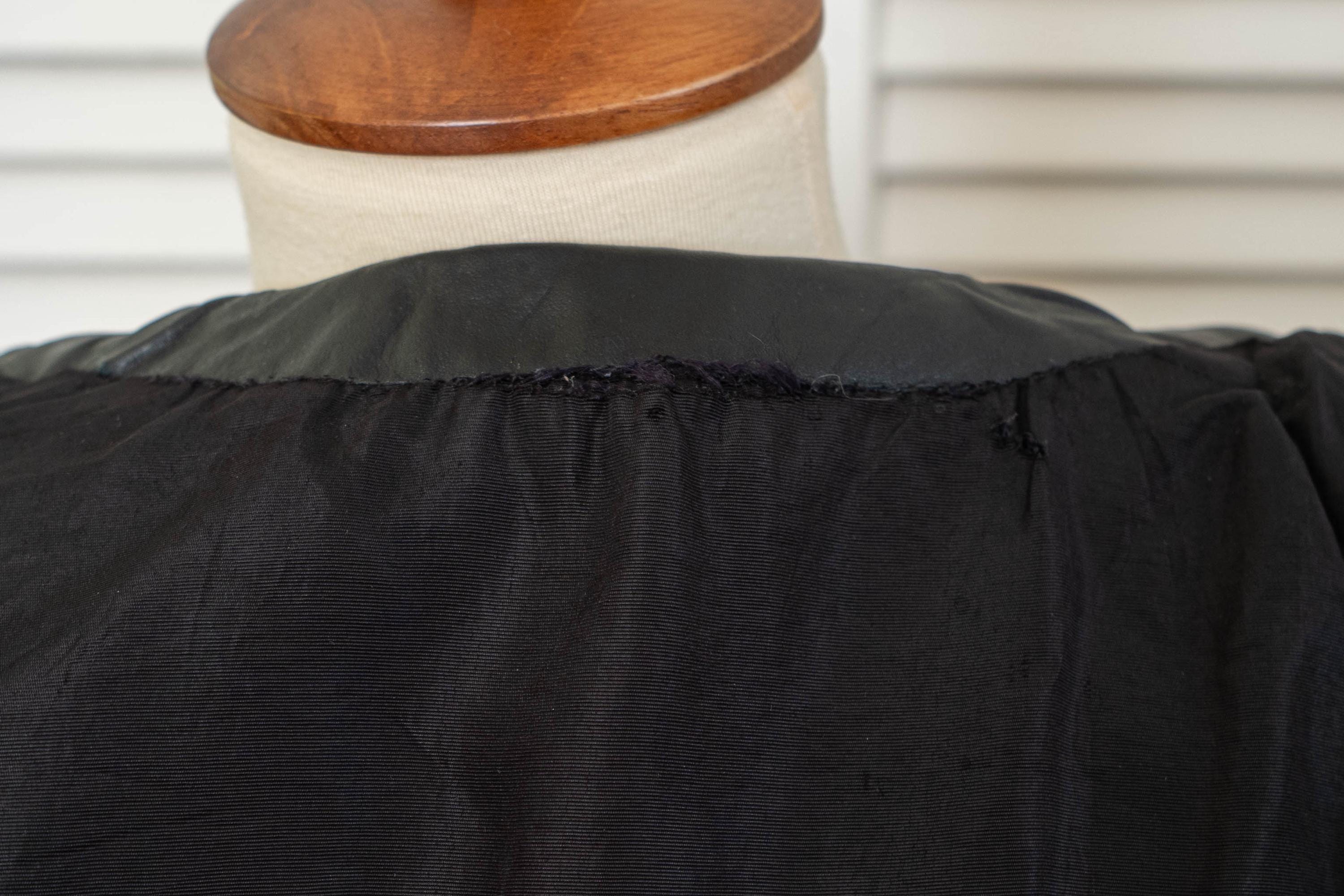 Vintage 1970s Black Leather Trench Princess Coat