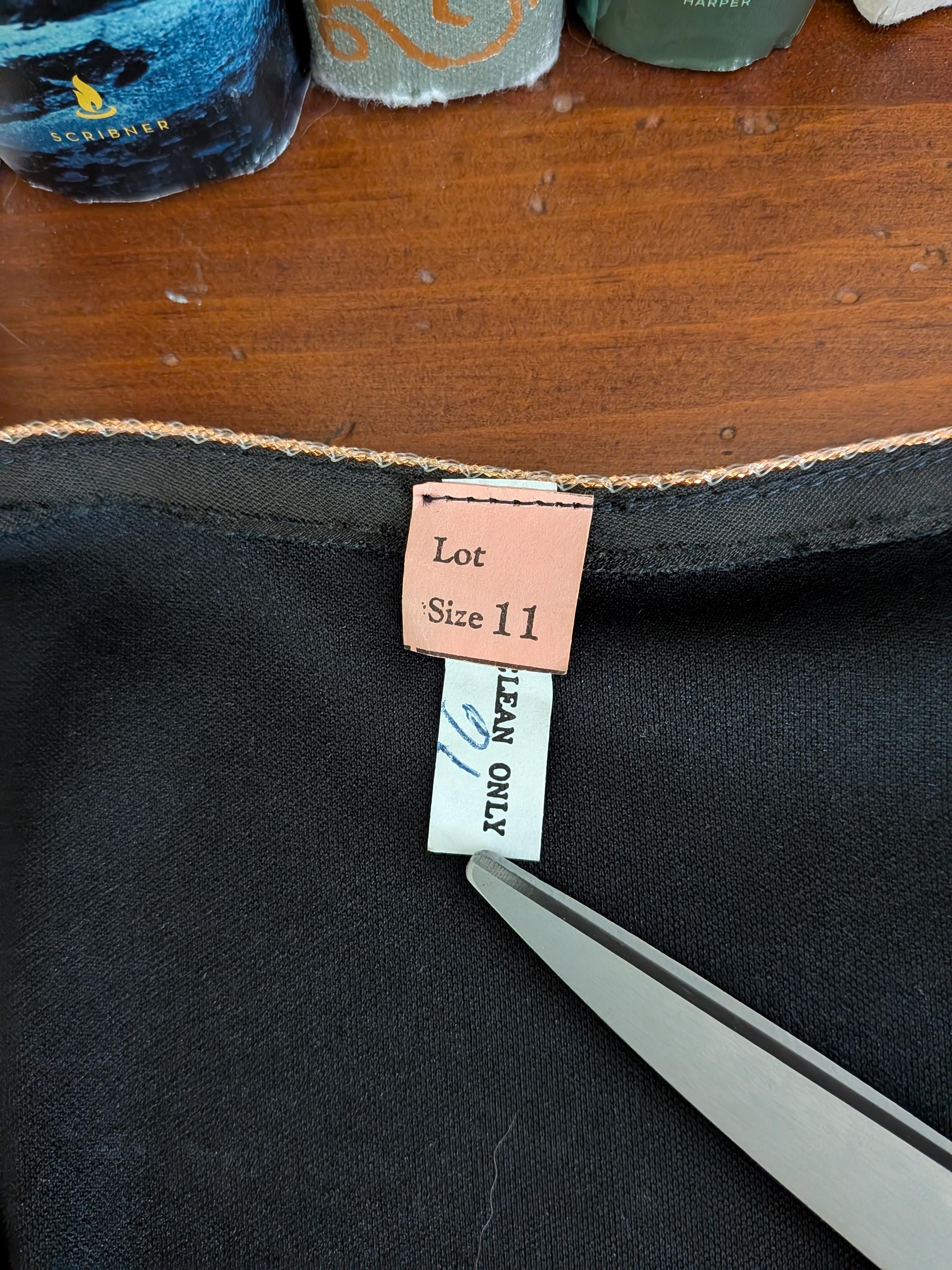 Vintage 1970s Black Tan Teardrop Pattern Dress