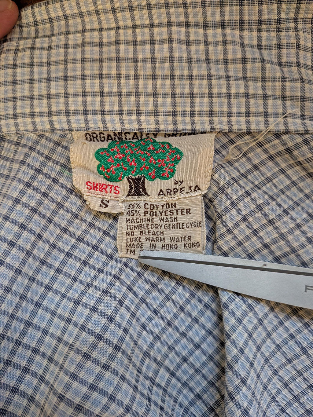 Vintage 1970s Pale Blue Western Button Down