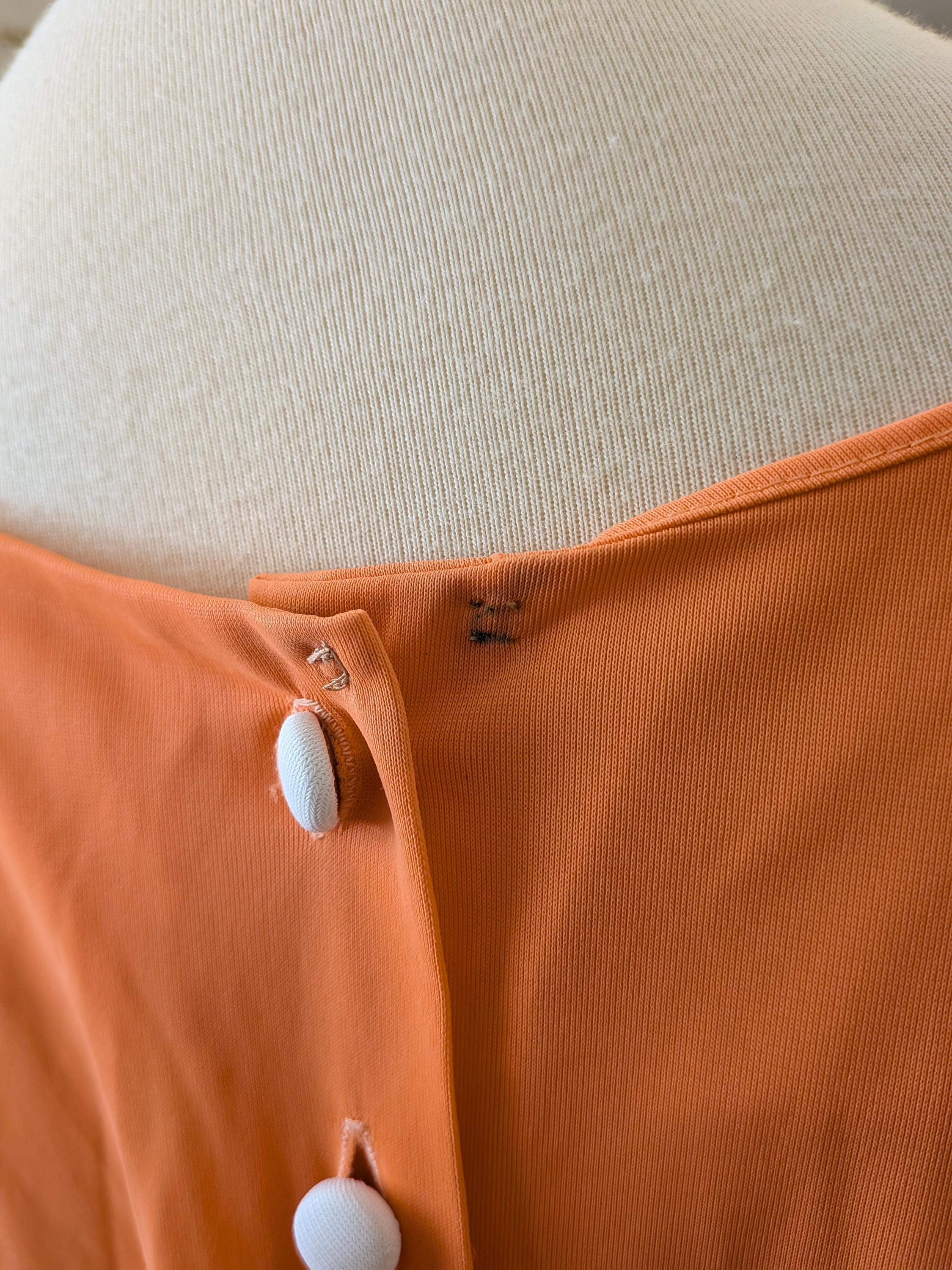 Vintage 1970s Orange Floor Length Nightgown