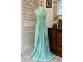 Vintage 1970s Seafoam Green Disco Gown