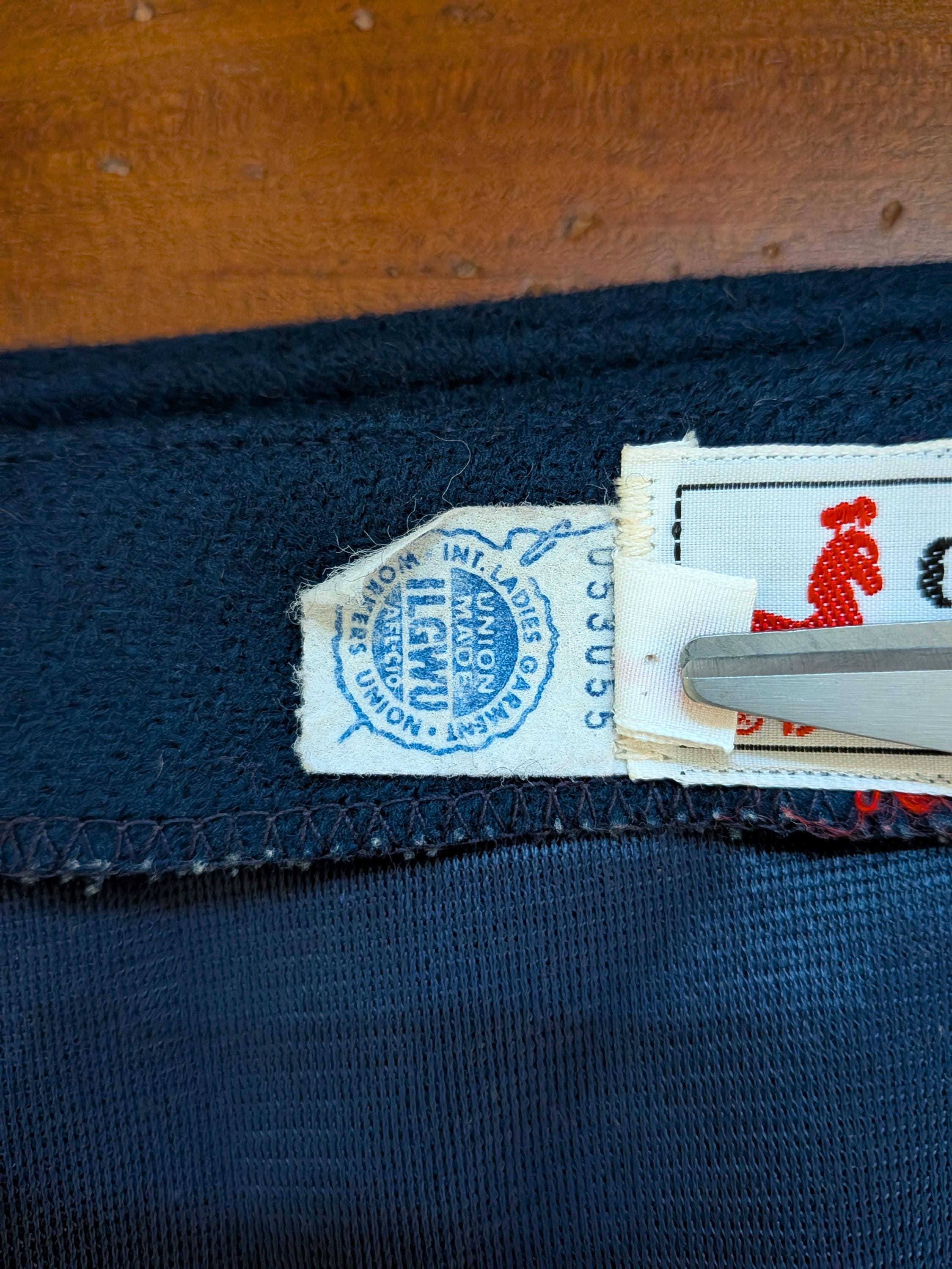 Vintage 1960s Navy Blue Belted Mini Wrap Skirt