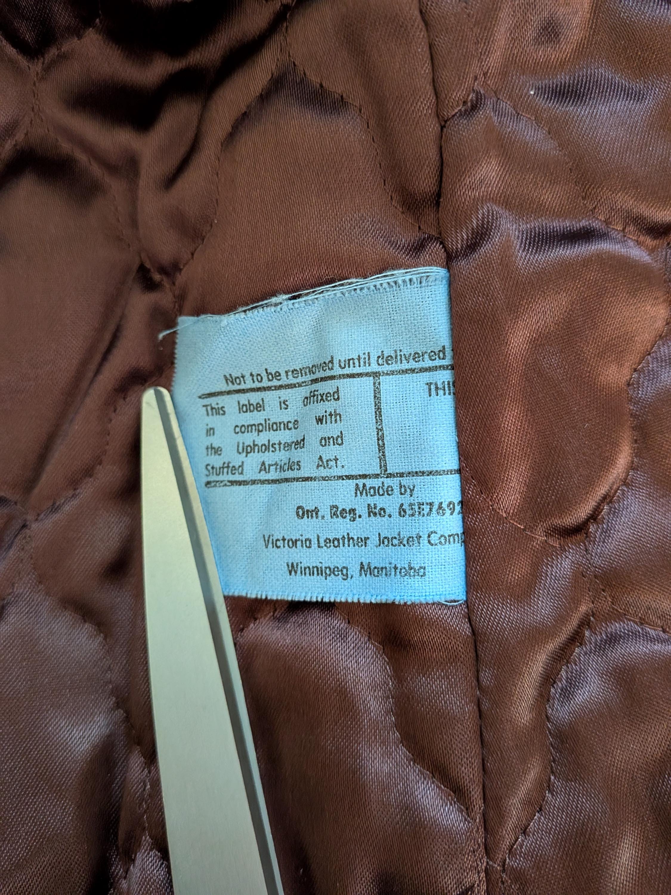 Vintage 1990s Brown Leather Jacket with Quilted Lining