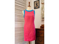Vintage 80s does 60s Neon Pink and Blue Mod Dress