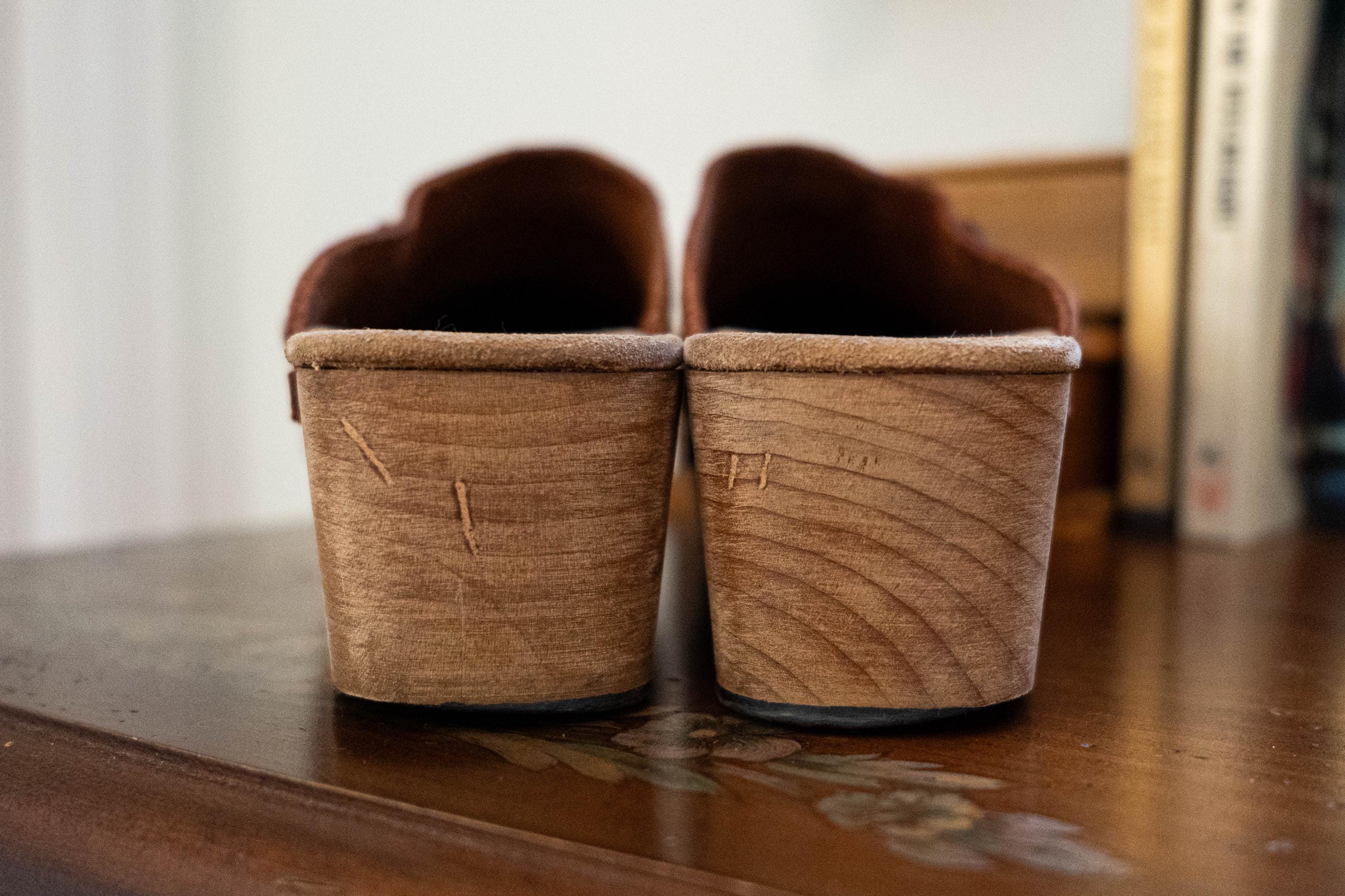 Vintage 1970s Red Oxblood Leather Clogs